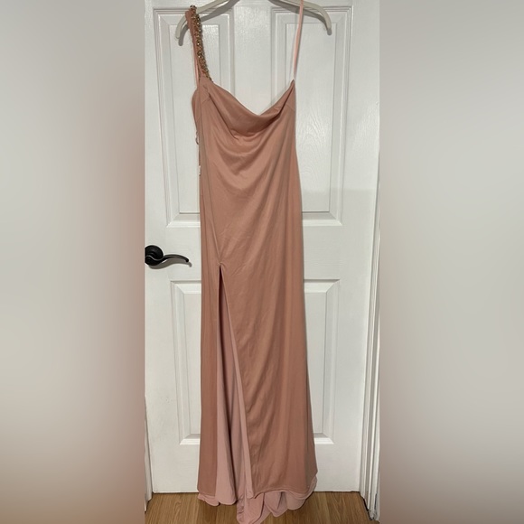 Mac Duggal High Slit Asymmetrical Dress - Picture 10 of 15